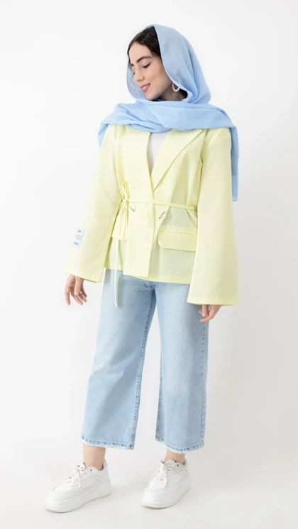 شلوار وایدلگ آبی