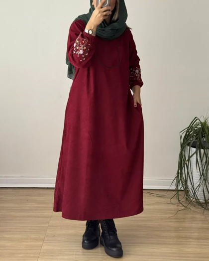پیراهن مانتویی گندم