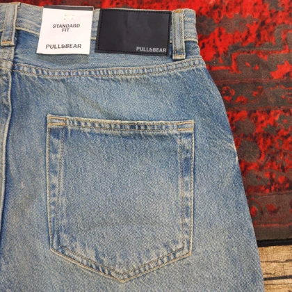 شلوار جین نیم بگ pull & bear بدون جنسیت کد 393