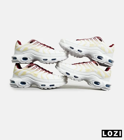 کفش کتانی مردانه و زنانه سفید قرمز زرد NIKE AirMax Plus TN Ultra مدل 7001