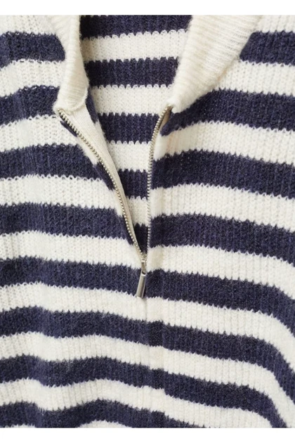 ژاکت کش باف پشمی زنانه اورجینال منگو mango