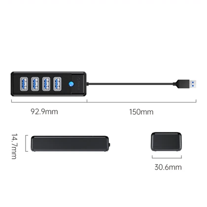 هاب USB 3.0 اوریکو ORICO مدل PW4U-U3 با 4 پورت
