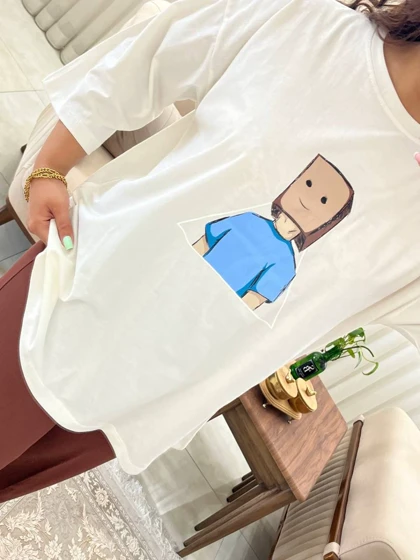 تیشرت باکسی دخترانه و اسپرت کد 442