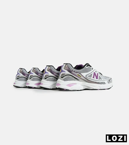 کفش کتانی مردانه و زنانه سفید مشکی بنفش NEW BALANCE 1064 V.2 مدل 6360