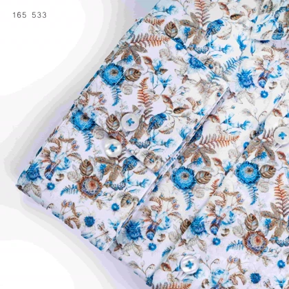 پیراهن طرح دار M سفید 165533