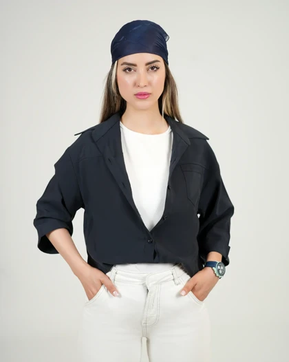 شومیز کراپ دار کد 1757