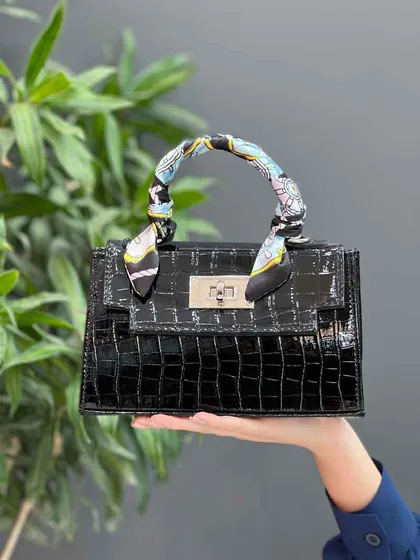 کیف دسته پارچه ای قفل چرخشی