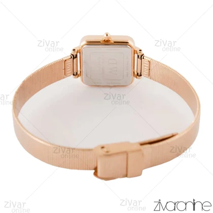 ساعت دنیل ولینگتون زنانه کوادرو رزگلد صفحه سبز 104199