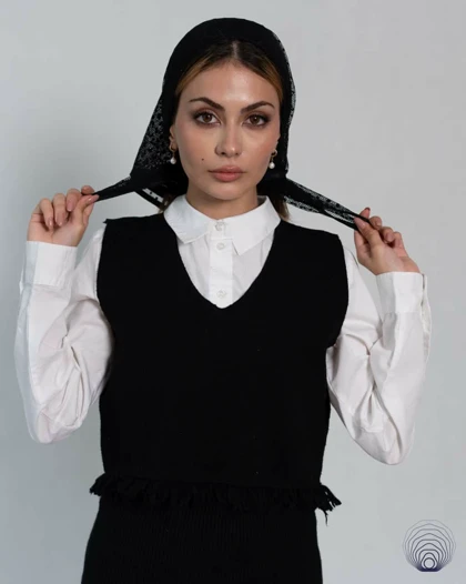 تاپ بافت زنانه مشکی