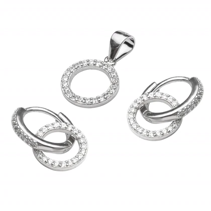 نیم ست نقره دایره کد 651224