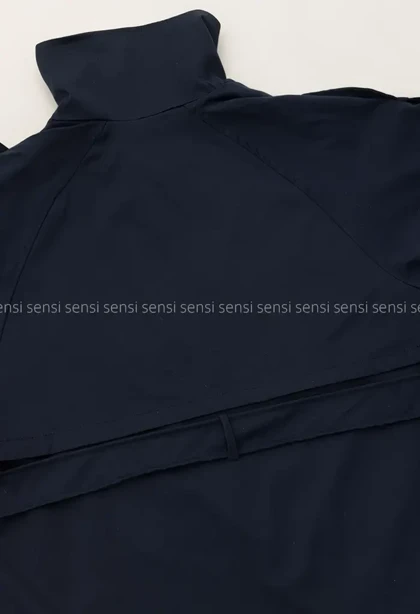 ترنچ کت یقه ایستاده کتان@کد1004635