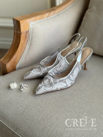 کفش مجلسی گلدوزی پاشنه 8 سانت