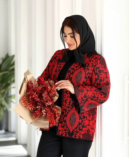 کت شلوار تافته سوزن دوزی یلدایی