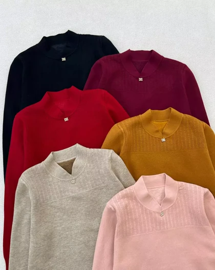 پلیور بافت تو خز گرماژ بالا کد 5352