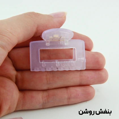 کلیپس دخترانه مدل مربعی کوچک دو رنگ