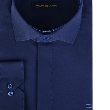 پیراهن مردانه رسمی دوشین سورمه ای