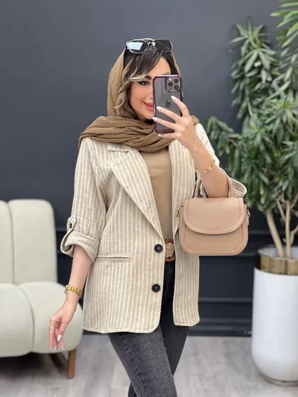 مانتو آستین پاگن نسترن