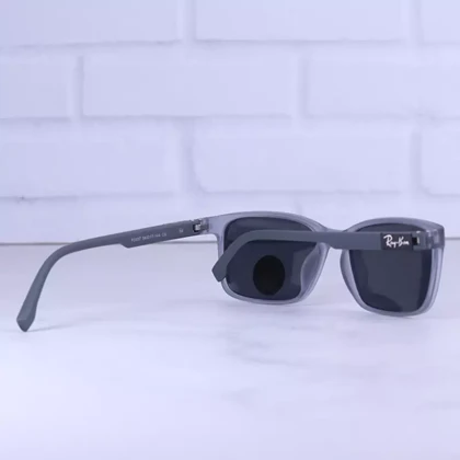 عینک آفتابی ری بن فریم مستطیل طوسی پلاریزه P 3337/6