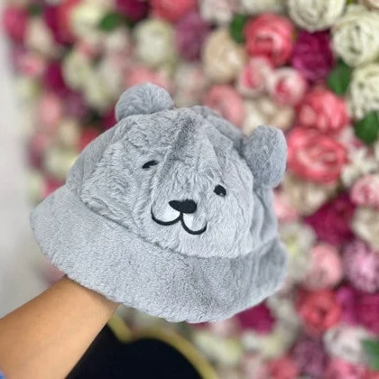 کلاه باکت وارداتی تدی - خرس گوشدار