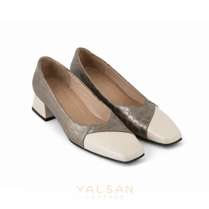 کفش پاشنه‌دار زنانه چرم یلسان مدل آنه لا کد 692-MNL