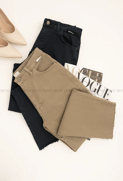 شلوار جین راسته دمپا کات کد1005226