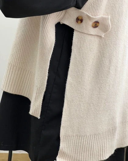 جلیقه بافت بغل دکمه کد 3245