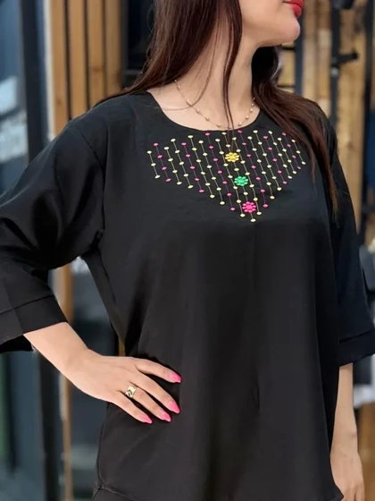 ست شومیز شلوار گلدوزی