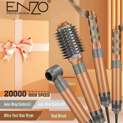 سشوار برس دار انزو Enzo مدل 4131 با 4 سری و فناوری یونی