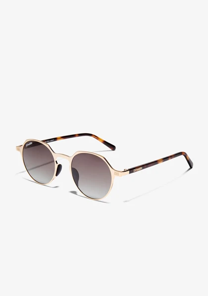 عینک آفتابی دی فرانکلین مدل D.franklin Ultra Light S Round Metal Gold / Gradient Brown