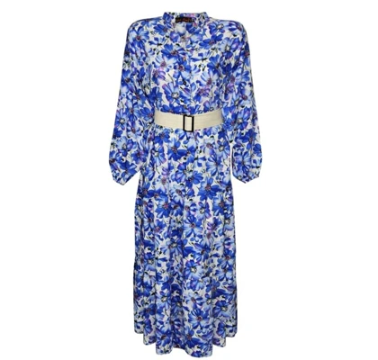 پیراهن نخی زنانه گل‌دار