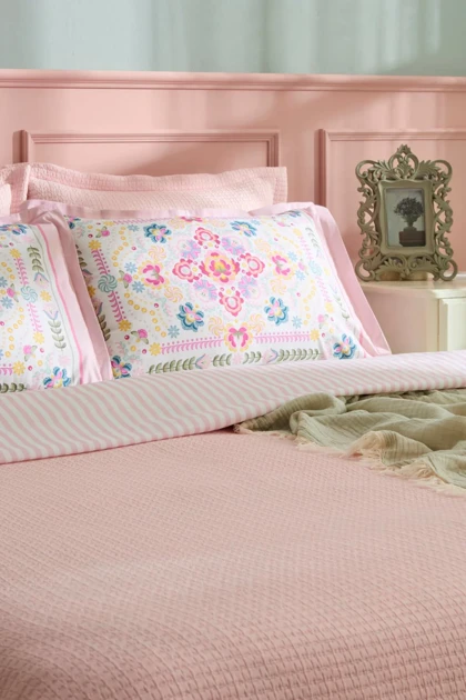 سرویس روتختی دو نفره Karaca Home مدل Solena پنبه و پلی‌استر - چندرنگ