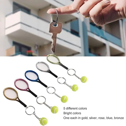 جاکلیدی و آویز کیف Mini Sports Key Chain سه بعدی طرح راکت تنیس