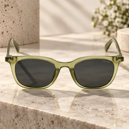 عینک دودی پرادا R2801-5 زنانه یو وی 400 سبز Prada-10041-U