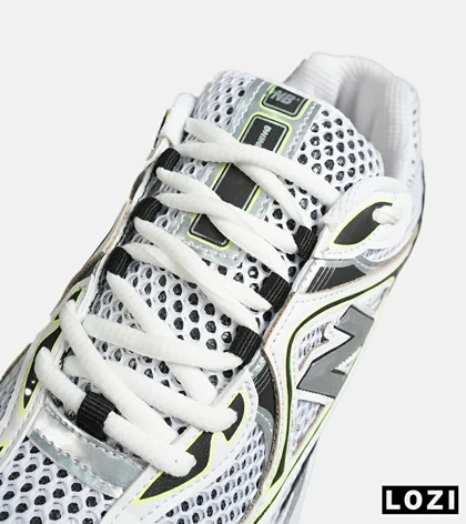 کفش کتانی مردانه و زنانه سفید مشکی لیمویی NEW BALANCE 1064 مدل 8153