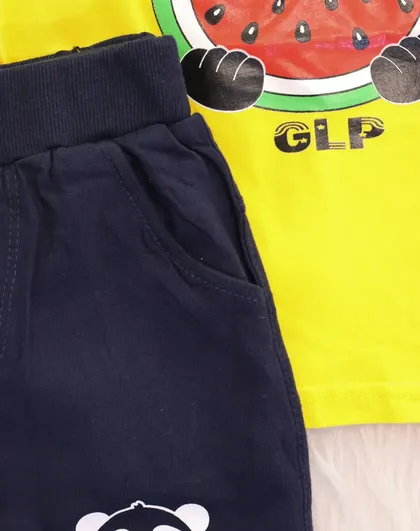 ست تیشرت و شلوارک چاپی داینا