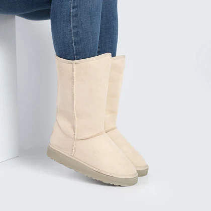 بوت و نیم بوت زنانه و دخترانه رنگ کرم کد M770