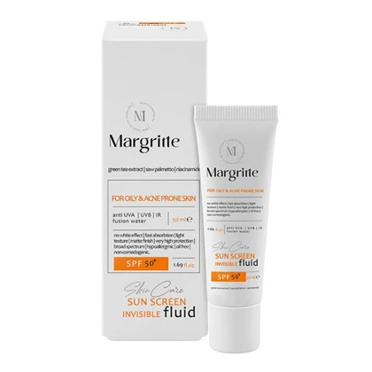 فلوئید ضد آفتاب spf50 پوست چرب مارگریت 50 میل
