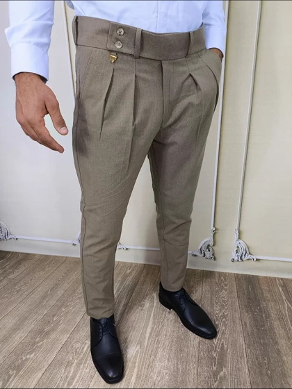 شلوار پارچه ای کمر دکمه‌ای