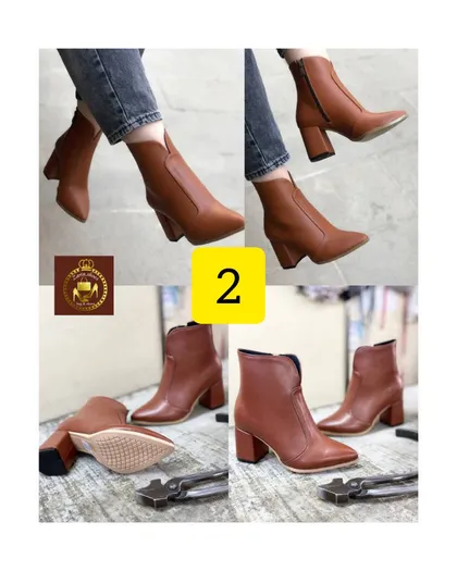 نیم بوت پاشنه‌دار زنانه مجلسی نوک تیز