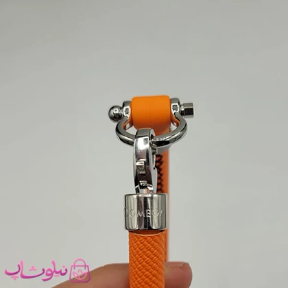 دستبند امگا رابر نارنجی مردانه سایز لارج کیفیت مستر (طراحی جدید) کد 1350