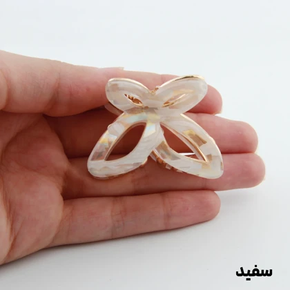 کلیپس دخترانه فلزی مدل پروانه آبرنگی کوچک