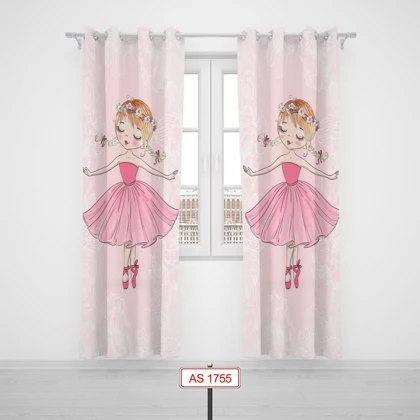 پرده پانچی اتاق کودک برند مینوریا کیدز طرح دخترانه کد p-276
