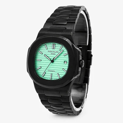 ساعت مردانه پتک فیلیپ ناتیلوس مشکی صفحه تیفانی مدل Patek-6727-L
