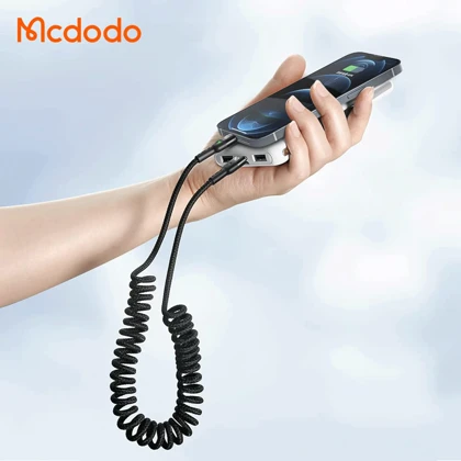 کابل تایپ سی به لایتنینگ 36 واتی 1.8 متری با طراحی فنری مک دودو CA-1960
