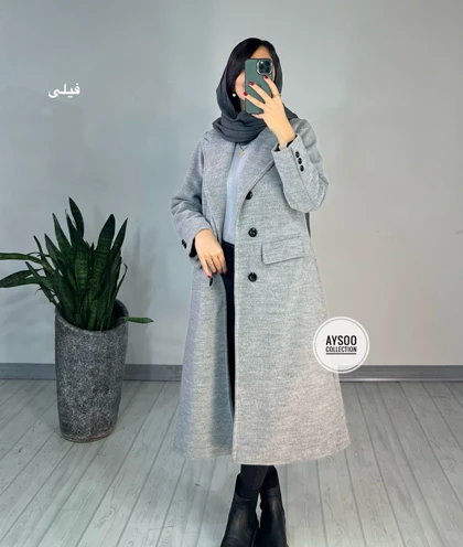 پالتو بلند آستردار آهو (ایراد دار)