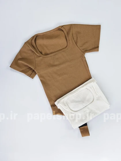 بادی کبریتی یقه خشتی آستین کوتاه