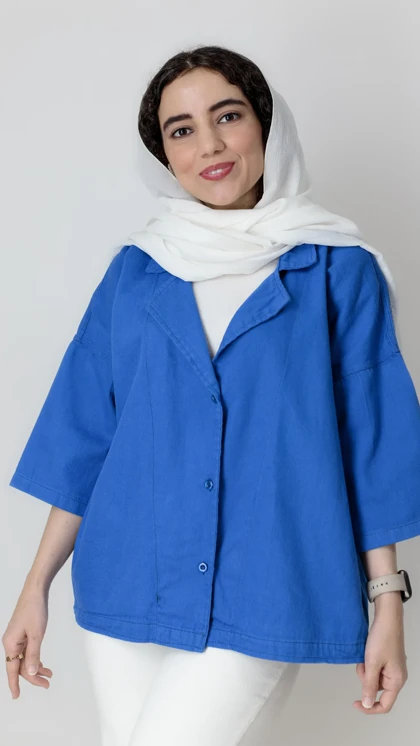 کت کتان باکسی