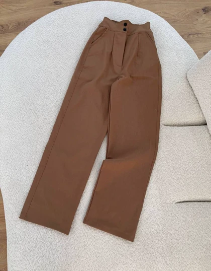 شلوار نیم بگ کتان