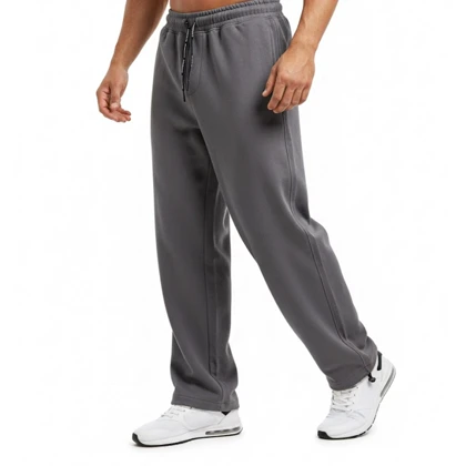 شلوار اسلش بگ مردانه رنگ طوسی پارچه دورس دو نخ پنبه استایل اسپرت و روزمره 2025