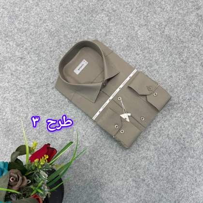 پیراهن ساده مردانه قواره کلاسیک تترون کارخونه یزد _ استین بلند